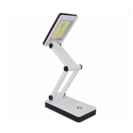 [New Version] TOMOL Super Bright COB LED Portable Desk Lamp Travel Lamp :Foldable, Touch Sensitive Control, 3 Adjustable Brightness Levels, Battery and USB Powered