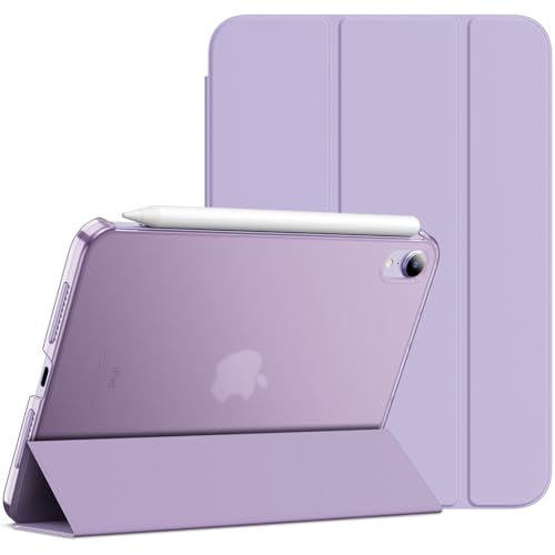 JETech Capa para iPad mini (A17 Pro, Modelo 2024, 7ª Geração) / mini 6 (Modelo 2021, 6ª Geração), Capa Inteligente Slim Stand Hard Back Shell com Ativação/Desativação Automática (Roxo)