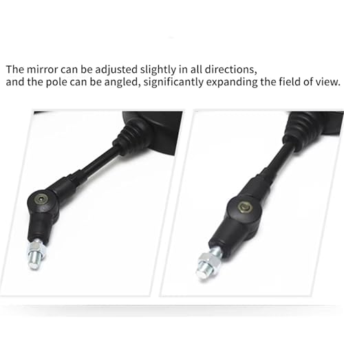 Espejo retrovisor de 10mm plegable anticaída para motocicleta 3