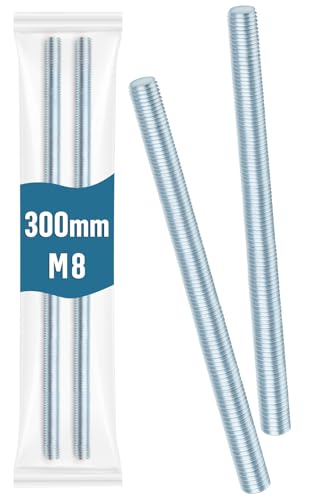 2 Stück Gewindestange M8 x 300mm, Leryati DIN 976 Gewindestift Verzinkter Stahl, Gewindestab Festigkeitsklasse 4.8 Gewindestäbe mit Regelgewinde Metrisch Gewindestift 2 Stück Gewindestange M8 x 300mm, Leryati DIN 976 Gewindestift Verzinkter Stahl, Gewindestab Festigkeitsklasse 4.8 Gewindestäbe mit Regelgewinde Metrisch Gewindestift