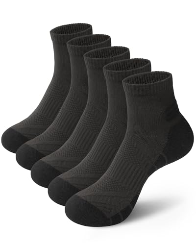 iCamter 5 Pairs Ankle Socks for Women - Athletic Essentials Quarter Cushioned Moisture Wicking Cycling Hiking Running Socks