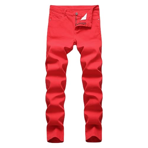 Men’s Casual Pants Slim Fit Stretch Jeans in Comfortable Lightweight Denim for Men