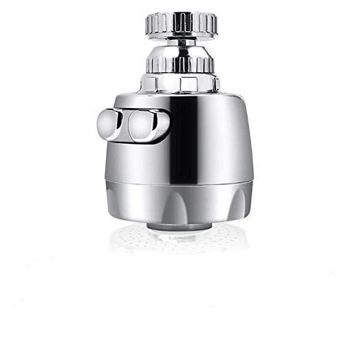 WIOR Wasserhahn Belüfter Wasserhahn Sprühaufsatz, 360° drehbarer Spüle Wasserhahn Sprühkopf  Spritzwasserhahn Booster Dusche und Wassersparender Wasserhahn für Küche Short silber