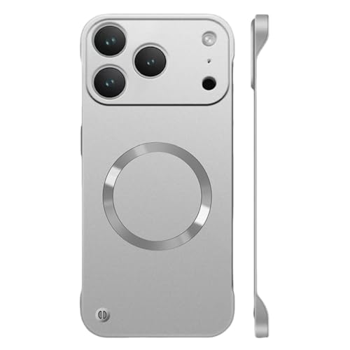 Ultra Thin Frameless Magnetic Series Case for iPhone 17/16/15/14/13/12 Pro Max, Luxury Magnetic Metal Gloss Matte Slim Hard PC S