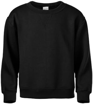 Soffe MJ Boys 8-20 Crew Sweatshirt, Black, X-Large