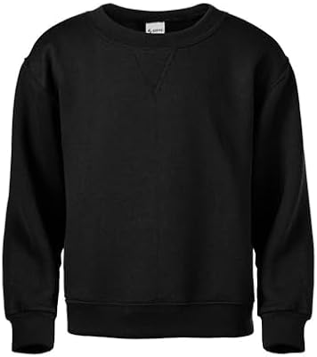 Soffe MJ Boys 8-20 Crew Sweatshirt, Black, Medium