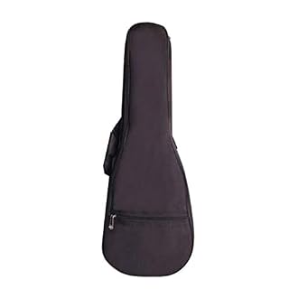24 pouces de qualité supérieure Ukulele Case 5MM rembourrage avec sangles réglables, Noir - Les Beatles, Paul McCartney, John Lennon, RIngo Starr, George Harrison