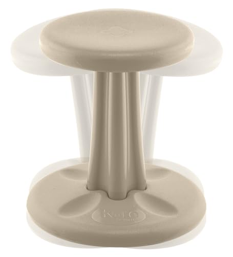 Image of Kore Kids Wobble Stool, Flexible Seating, Ages 6-7, 14in, Sand Dollar | Wiggle chair for classroom and home boosts focus, improves posture, and provides an energy outlet; anti-tip base; Made in USA