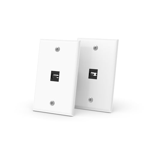 2-Pack Keystone Wall Plate with HDMI Coupler