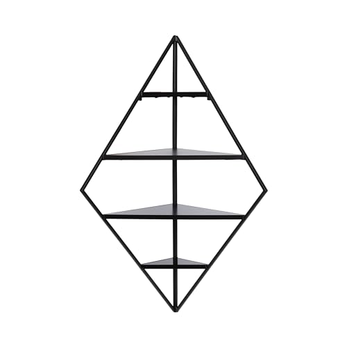 Kate and Laurel Melora Modern Glam Corner Shelf; 24 x