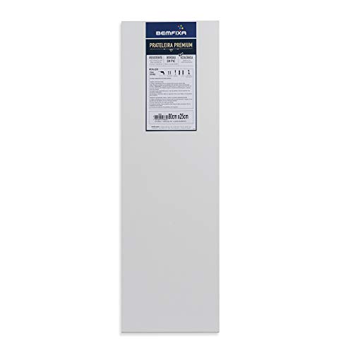 BemFixa Allegra Prateleira Retangular, Branco, 80 x 25 cm