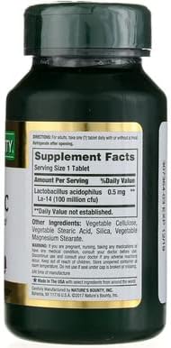 Nature's Bounty Probiotic Acidophilus Tablets, 120 Count