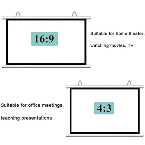 Pantalla manual para proyector 72 pulgadas 4:3 HD miniatura 5