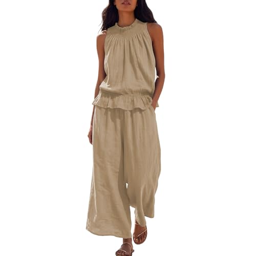 Ensemble en lin pour femme idéal pour la plage et vos promenades estivales ensoleillées