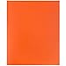 JAM Paper Heavy Duty Plastic Two Pocket Presentation Folders - Orange - 108/pack