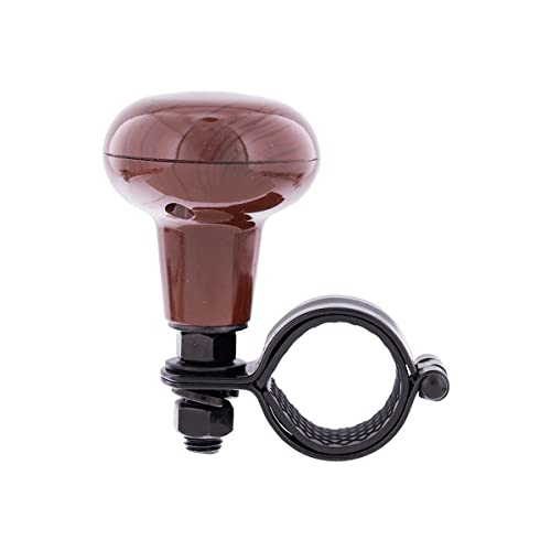 United Pacific 70159 Heavy Duty Steering Wheel Spinner, ABS Plastic, Die-Cast Clamp, Reduce Effort & Fatigue – Wooden Style – ONE Unit
