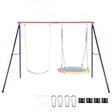 【Assemblage facile】Le portique en Métal est livré avec 4 mousquetons robustes et d'un instruction détaillée pour vous aider à l'assembler rapidement. Il convient aussi bien à une utilisation intérieure qu’extérieure.