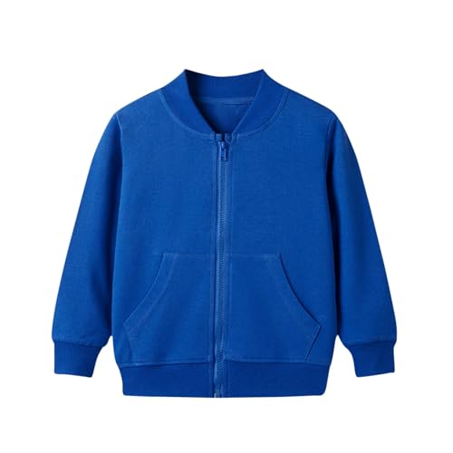 Boy Girls Fall Jackets Kids Fashion Casual Long Sleeve Sweatshirt Soft Outerwear with Pockets Comfy Clothes 1-8 Years