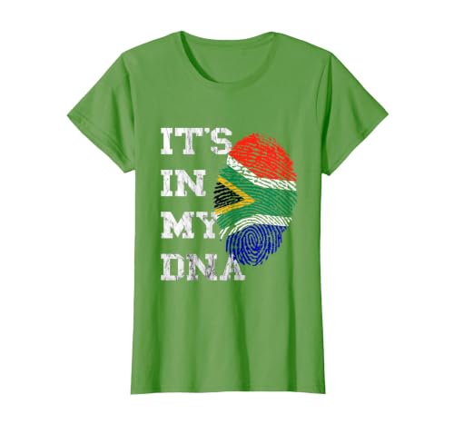It is in Meiner DNA South Africa South Africa Fingerprint T-Shirt, Women, Grass Green, 3X-Large