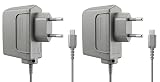 2X FLLAGG20 | Caricabatterie Compatibile con Nintendo DS Lite | Grigio, cavo 1,20 m | AC 100-240V, 5.2V 450mA, design leggero, protezione integrata | Ricarica portatile Charger Power Adapter