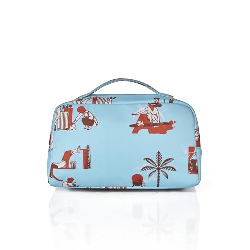 Image of American Tourister x Love Child by Masaba Polyester Travel Kit /Multipurpose Toiletry & Cosmetic Bag /Water-Resistant Organizer Pouch /Stylish & Lightweight for Men & Women- Light Blue