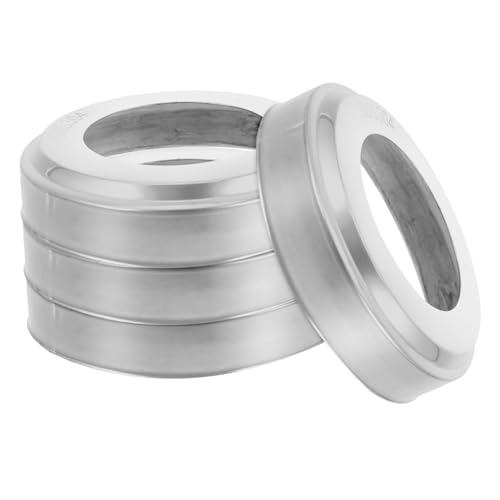 SEWOART 4 Pièces Capuchons De Main Courante Acier Inoxydable Résistant pour Piscine Embouts Ronds Plaques Escutcheon Durables pour Garde-Corps Et Échelles Encastrées