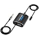Analog zu Digital Audio Konverter,Audio Converter 3.5mm AUX zu SPDIF Toslink mit Toslink-Ausgabe und Lichtkabel,für Spielekonsolen,Computer,Klangkörper