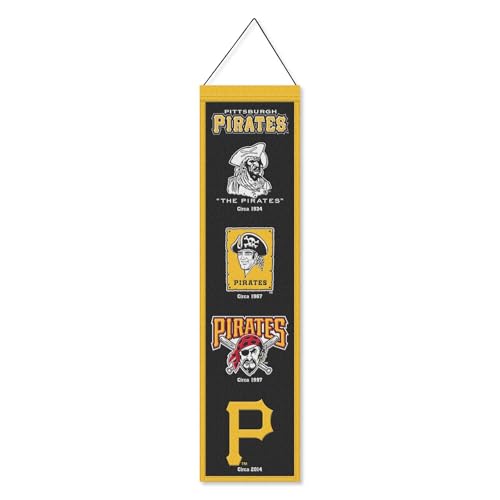 WinCraft Pittsburgh Pirates Evolution 8x32 Inch Vertical Wool Embroidered Hanging Banner