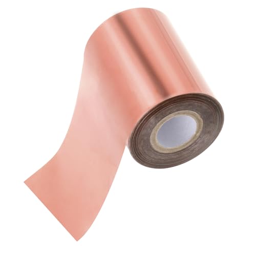 PATIKIL Papel de Estampado en Caliente de 3.2' x 400 Pies, Rollo de Papel de Estampado en Caliente para Transferencia de Calor para Cuero DIY Logo Decoración Artesanal de Regalos, Oro Rosa