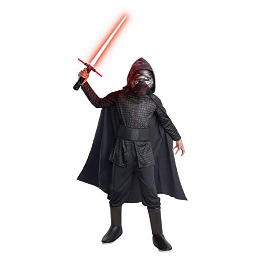 Rubies - Disfraz Oficial de Disney Star Wars EP 9, Kylo REN, Talla Grande para niños de 8 a 10 años, [Negro, Rojo, Plateado, Multicolor