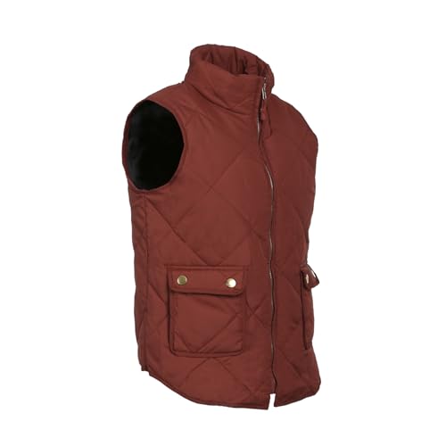 Women Puffer Vest Sleeveless Stand Collar Zip Up Lightweight Padded Down Vest Winter Warm Coats Outerwear3