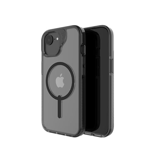Image of ZAGG Santa Cruz Snap Case for iPhone 17e / 16e / 15 /14 / 13 - Slim, 13ft Drop Protection, Wireless Charging Compatible, Graphene Strength, 70% Recycled Material, Anti-Scratch, Secure Grip, Clear, Black