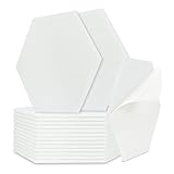  Tapis Isolant Phonique Auto-Adhésif Insonorisant Plafond Isolation Acoustique Mode Hexagonale Panel Acoustique pour Les Jeux,Le Bureau à Domicile,Le Studio 12 Pièces
