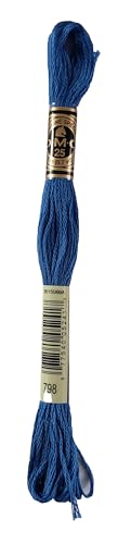 Image of DMC 6-Strand Embroidery Cotton Bundle - Delft Blue Color Family - 4 Skeins of Thread - 8.7yd Skeins
