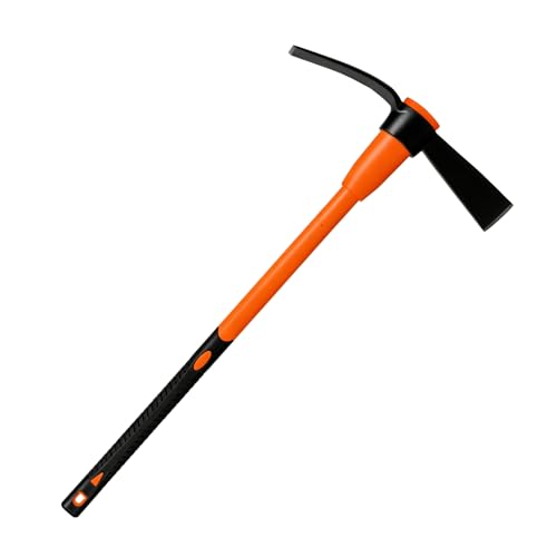 VNIMTI Pickaxe for Digging Heavy Duty Pick Axe with Fiberglass Handle 36 Inch Pick Mattock Tool for Soil Rock and Roots