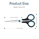 Uaugulft Schere Edelstahl Papier Mehrzweckschere mit weichem Griff Blau Schwarz 15,2 cm