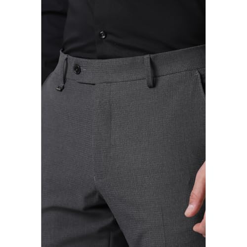 Image of Van Heusen Men Mid Rise Slim Fit Cotton Blend Workwear Trouser