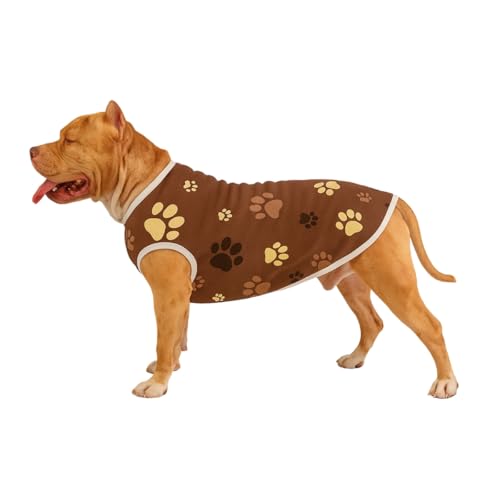 LUVY PET, Roupa Pet Cães Porte Grande Patas Marrom Tamanho:G1-15 a 19 Kg