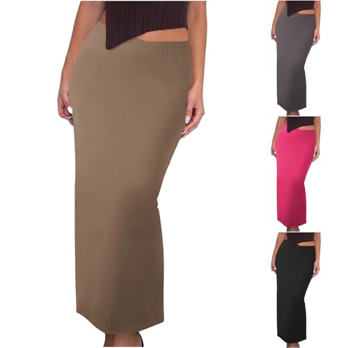 HGps8w Women's Bodycon Mermaid Maxi Skirts Dressy Casual High Waisted Elegant Business Casual Cocktail Party Long Skirt2