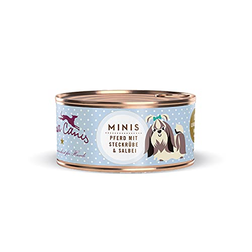 Terra Canis Pferd, Steckrübe, Fenchel & Salbei Mini-Hunde Nassfutter, 100g I Premium Hundefutter in 100% Lebensmittelqualität Aller Rohstoffe I Kalziumreich, gesund, Getreide- & glutenfrei