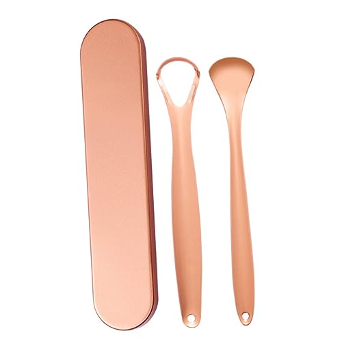 PartyKindom 1 Set Scraper Practical Coating Scraper Oral Cleaning Scraper Oral Brush Brush Golden Stainless Steel