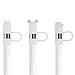 [3-Shape] Fintie for Apple Pencil Cap Holder, Premium Soft Silicone Elastic Pen Keeper Cover for Apple Pencil 1st Gen, iPad 6th Gen Pencil, White