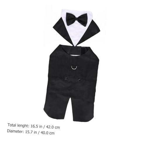 Disfraz formal de esmoquin para perro talla L miniatura 2