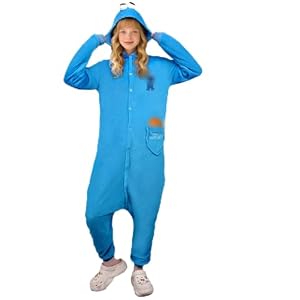 viallolipa Monster Onesie Kostüm Erwachsene, Halloween Pyjama Kostüm Damen Herren Lustig, Jumpsuit Tier Schlafanzug Kuschelig mit Plüschaccessoires Metallbrosche für Cosplay