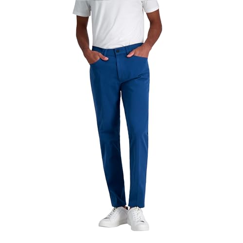 Kenneth Cole Mens Flex Waist Slim Fit 5 Pocket Casual Pant-Regular and Big and Tall