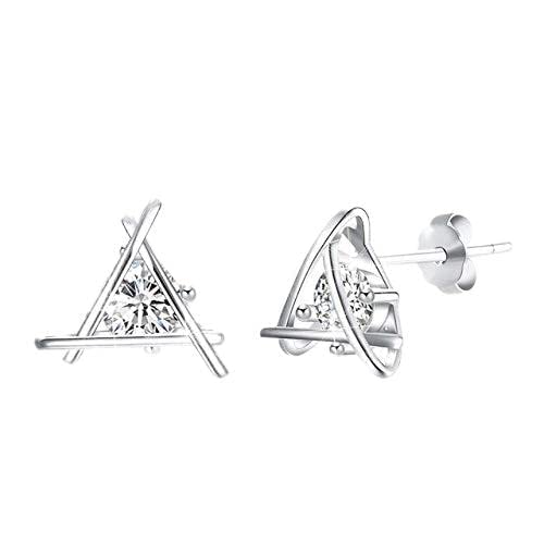 Boucles d'oreilles Triangle Argent 925, Cadeau Idéal pour Femme