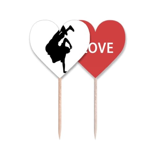Palillo de dientes con diseño de corazón y silueta de bailarín 2