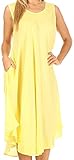 Sakkas 1051 Everyday Essentials Caftan Dress/Cover Up - Yellow - One Size