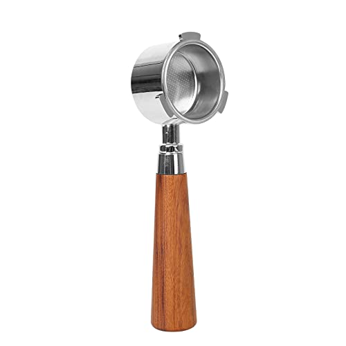 51mm Bodenloser SiebträGer Kompatibel FüR Delonghi Kaffeemaschinen Ec680/Ec685, Kaffee Ohne Boden Kaffeebodenloser Mit Filterkorb Und Holzgriff Ersatz Filter Korb Kaffee Zubeh Cover