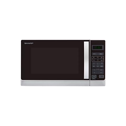 Sharp R742INW 2-in-1 Mikrowelle mit Grill / 25 L / 900 W / 1000 W Grill / LED-Display / 8 Automatikprogramme / Gewichtgesteuertes Auftauen / Kindersicherung Cover